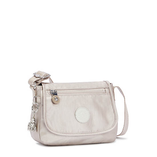 Sac Mini Kipling Sabian Metallic Crossbody Beige | FR 1867EB